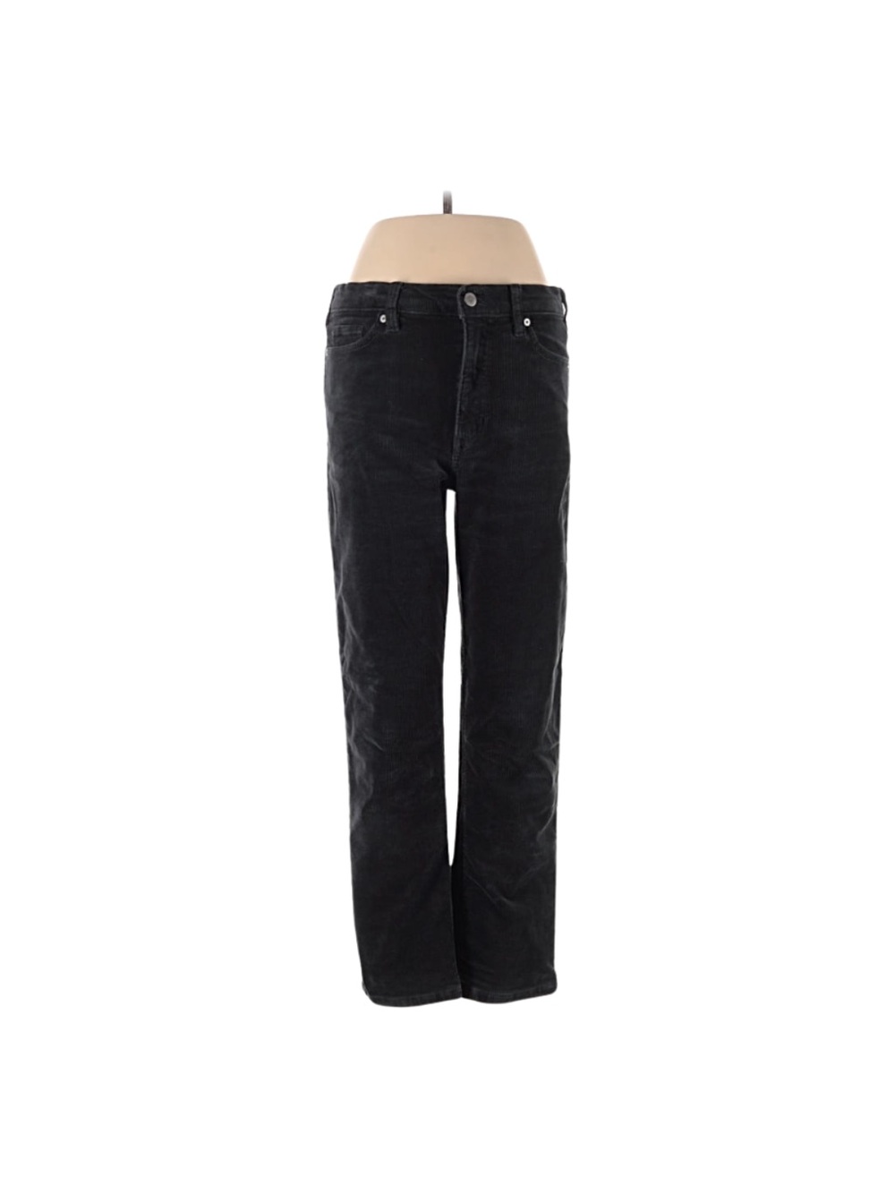 Banana Republic Washed Out Black Gray Corduroy Pants Straight Leg Retro Grunge